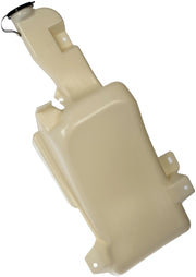 Dorman front washer fluid reservoir front view showing mounting points and fit
