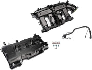 Dorman intake manifold front view showing improved PCV support and durability