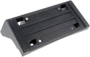 Dorman front license plate bracket showing full front profile and secure fit