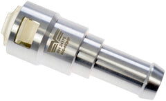 Dorman metal heater hose connector front view showing robust design and improved durability