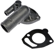 Dorman thermostat housing front view showing fitment and durable design benefits