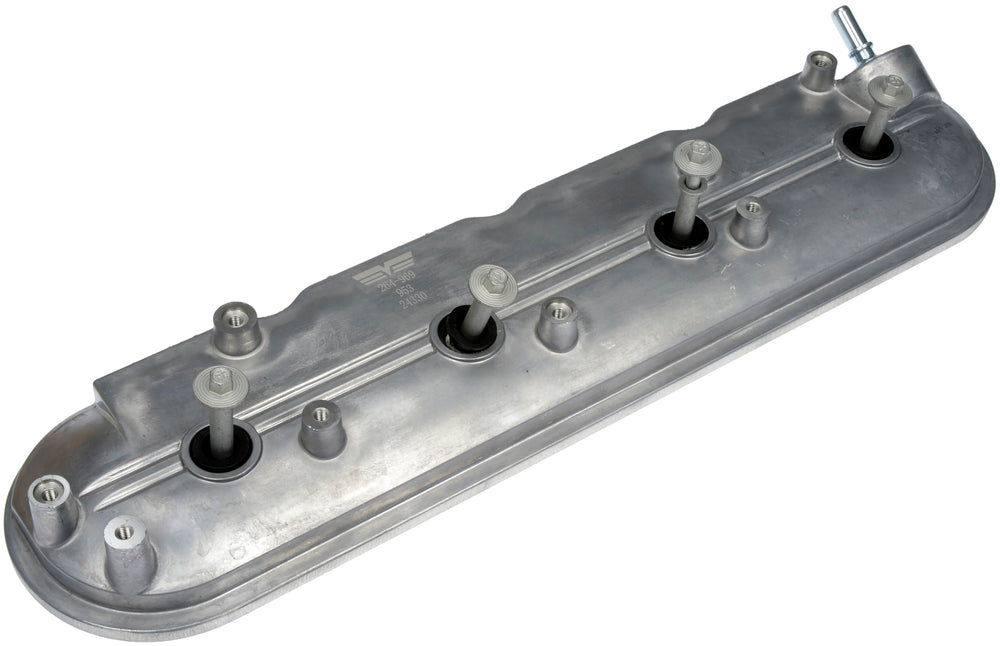 Dorman valve cover front view showing clean finish and OEM fit benefits