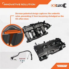 Dorman valve cover top side highlighting secure sealing and corrosion resistance