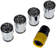 Dorman wheel locks front packaging showing contents and fitment reassurance