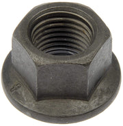 Dorman wheel nut front view showing 19mm hex and flanged flat face benefit secure fit