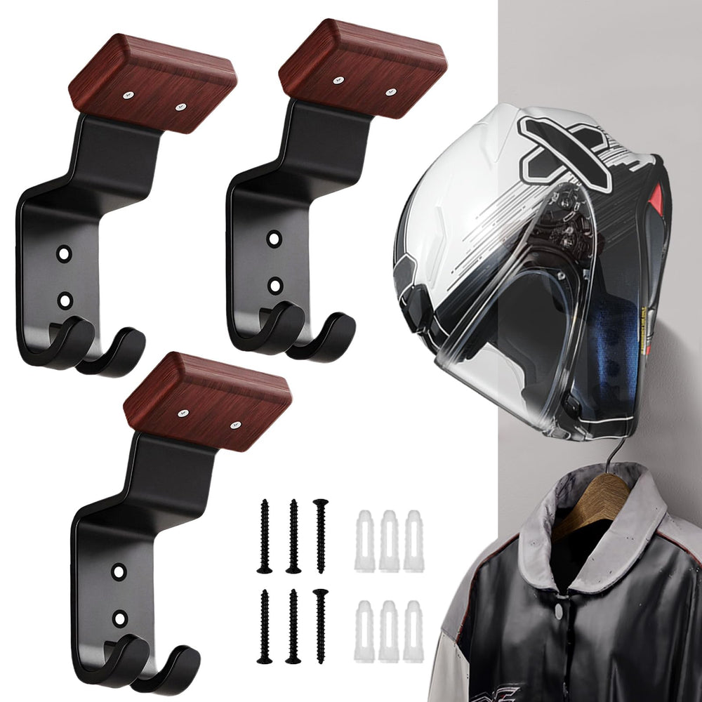 DOTANLEXO front view helmet holder showing neat storage benefit