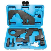 DPTOOL front case open showing complete timing kit and organized tools for quick access