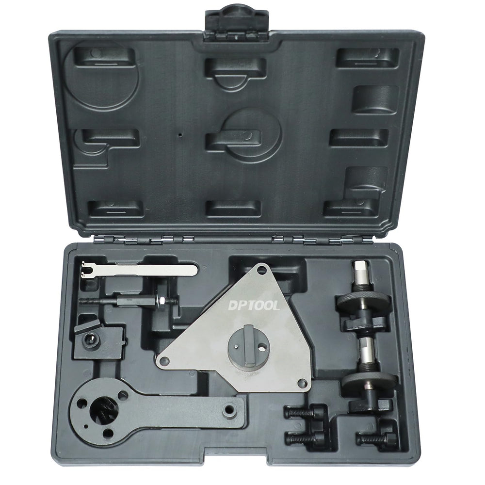 DPTOOL molded case open showing complete timing tool set for quick access