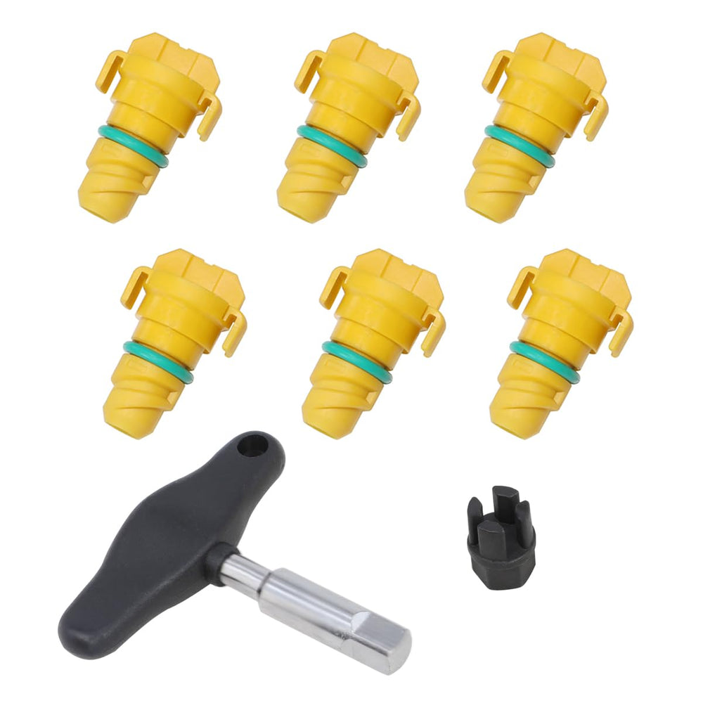 DPTOOL front view of 8-pack oil drain plugs showing packaging and contents for quick maintenance