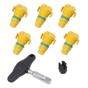 DPTOOL front view of 8-pack oil drain plugs showing packaging and contents for quick maintenance