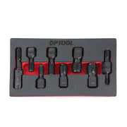 DPTOOL front packaging showing kit and sizes, clear organization benefit