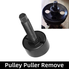 DPTOOL tool in use on a power steering pump showing safe pulley removal without damage