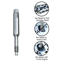 DPTOOL tool held in hand for scale demonstrating compact size and professional weight