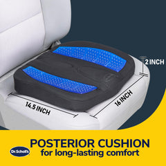 Dr. Scholl's anti-slip backing detail keeping cushion stable on seats