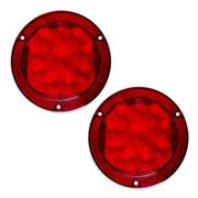 Dream lighting front face round taillight showing bright dual red output and visibility