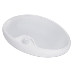 Dream lighting front view of 6-inch oval LED showing sleek trim and diffuser benefit