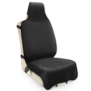 DREAMANIA front view of black seat cover protecting seat surface