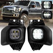 DRFG front packaging showing complete LED fog assembly and easy installation benefit