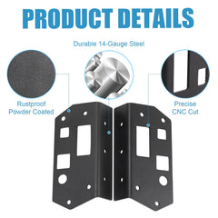Drieaco close-up of 14-gauge steel edge and laser cut precision for durability
