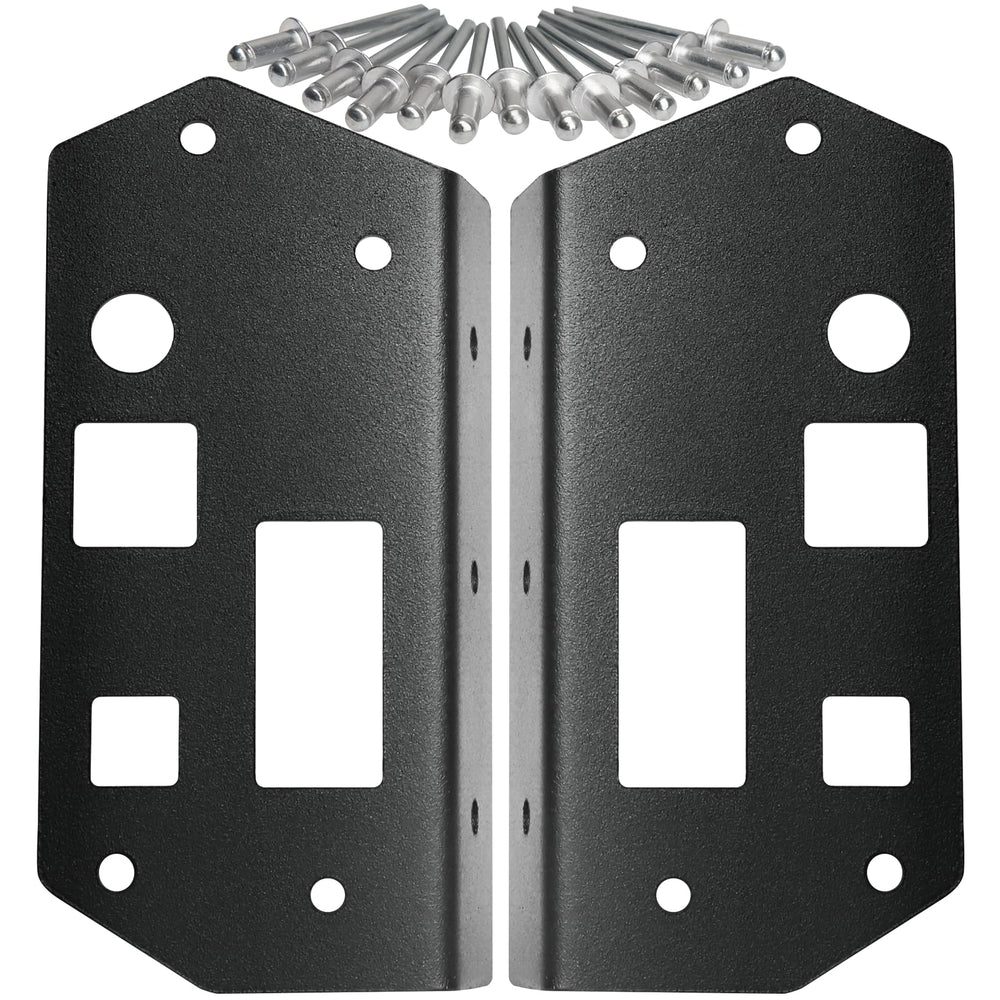 Drieaco front view of reinforcement plates showing fit and finish benefit