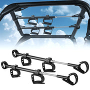Drieaco front view of overhead gun rack showing sturdy mount and secure hold