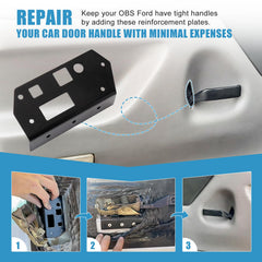 Drieaco plate mounted inside door demonstrating reinforced handle stability