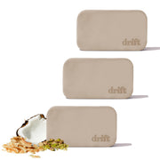 drift coconut & pistachio front packaging showing three refill blocks and scent