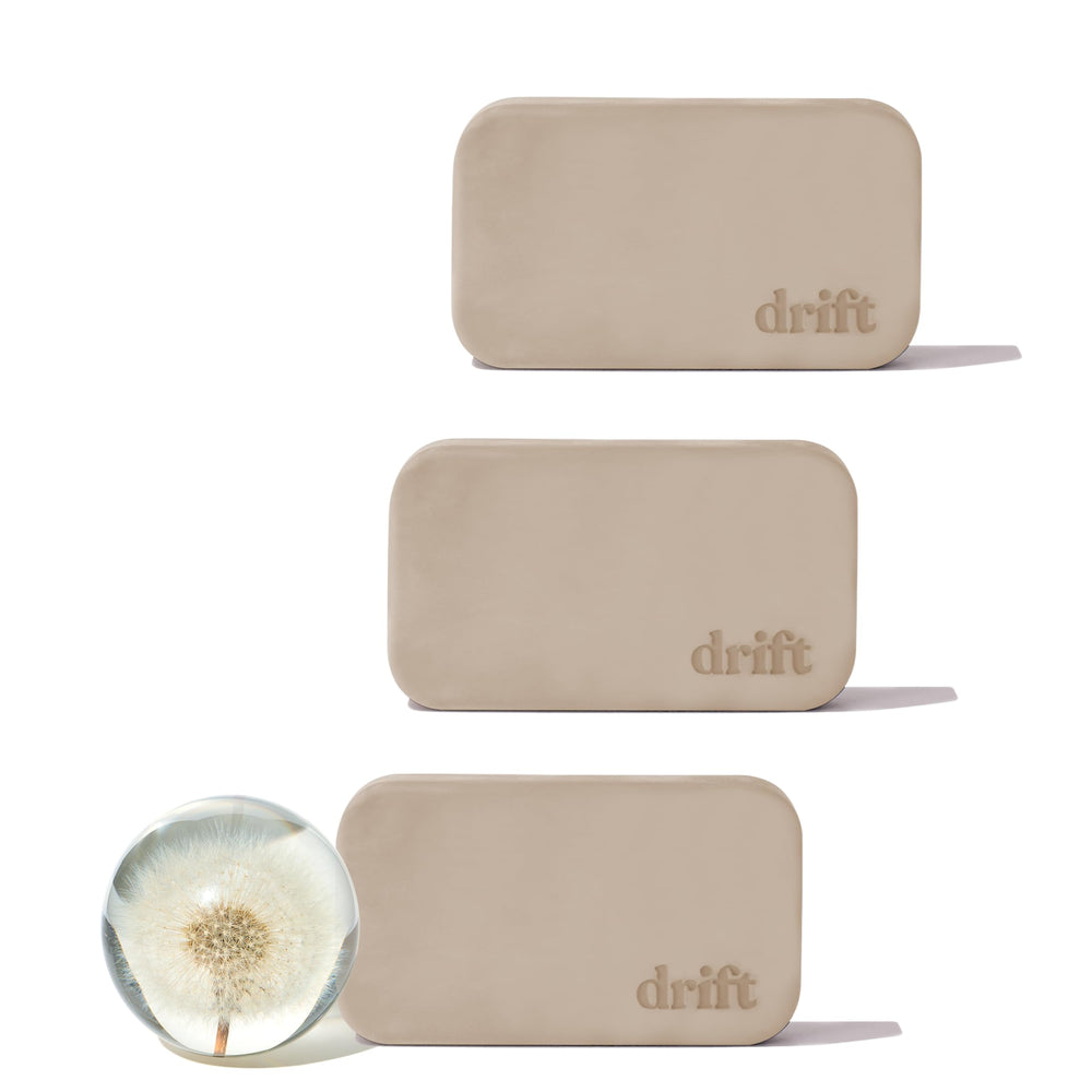 drift front packaging of teak refill pack showing scent benefits