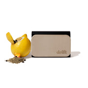 drift front packaging showing stone freshener and clip, highlights premium design