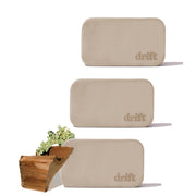 drift front packaging showing three teak refill stones and eco design benefit