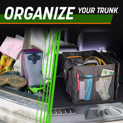 DRIVE top view open compartments, shows organized sections for groceries and gear