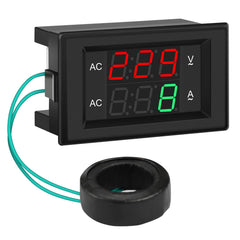 DROK front panel display showing red voltage and green current for quick monitoring