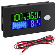 DROK front panel LCD showing voltage and percentage for quick monitoring