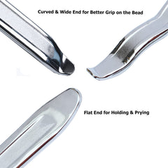 Dr.Roc close-up forged steel texture on tire iron, durable corrosion-resistant finish