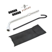 Dr.Roc spare tire tool kit inside durable storage bag showing compact organization and protection
