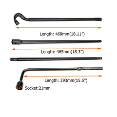 Dr.Roc lug wrench in use removing wheel nut demonstrating ease and secure fit