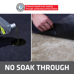 Drymate waterproof backing detail preventing floor seepage and stains
