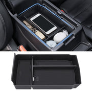 Drytuns front view of center console organizer showing clean fit and extra storage