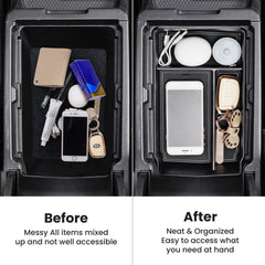 Drytuns lower tray showing four sections, organizes small items neatly