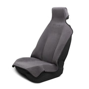Dryva front view installed on car seat showing full coverage and protection