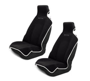 Dryva front view installed on car seat showing full coverage and protection