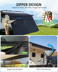 Dulepax heavy-duty zipper close-up for fast one-person setup