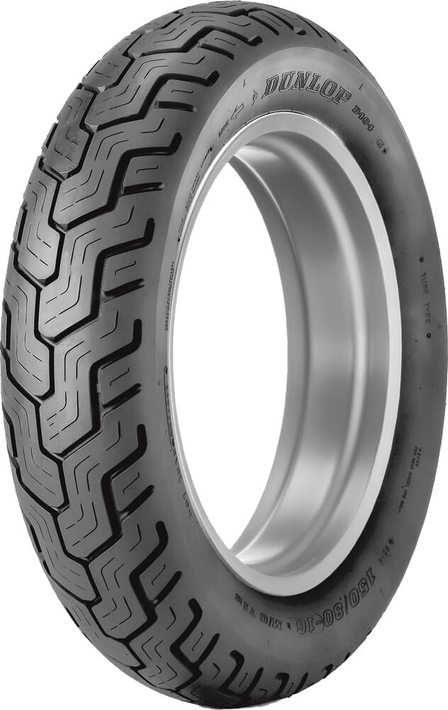 DUNLOP D404 rear tire front view showing profile and fit for cruisers