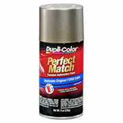 Dupli-Color spray can front label showing Arizona Beige and benefits