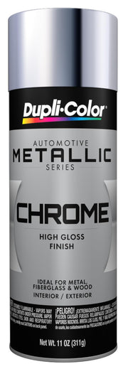 Dupli-Color front can showing label and chrome finish benefit for easy identification