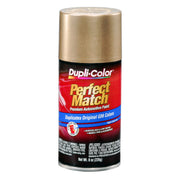 Dupli-Color aerosol can front label showing Gold (M) color and code WA398E for accurate matching