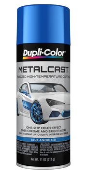 Dupli-Color can front view showing product label and blue anodized finish benefit