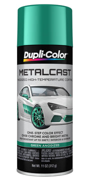 Dupli-Color can front label showing green Metalcast finish benefit