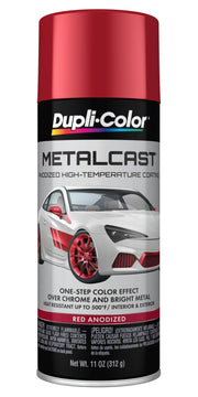 Dupli-Color Metalcast red front can showing label and color