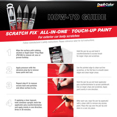 Dupli-Color pen tip detail view applying fine paint lines, precise correction
